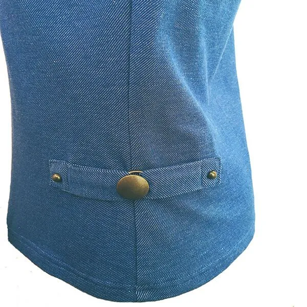 körber mode körber mode Raglanpullover Bio in Jeansoptik mit coolen Details – Produktbild 3 von 3