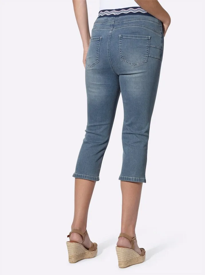 heine heine Jeansshorts Capri-Jeans normal, Blau, – Produktbild 3 von 4