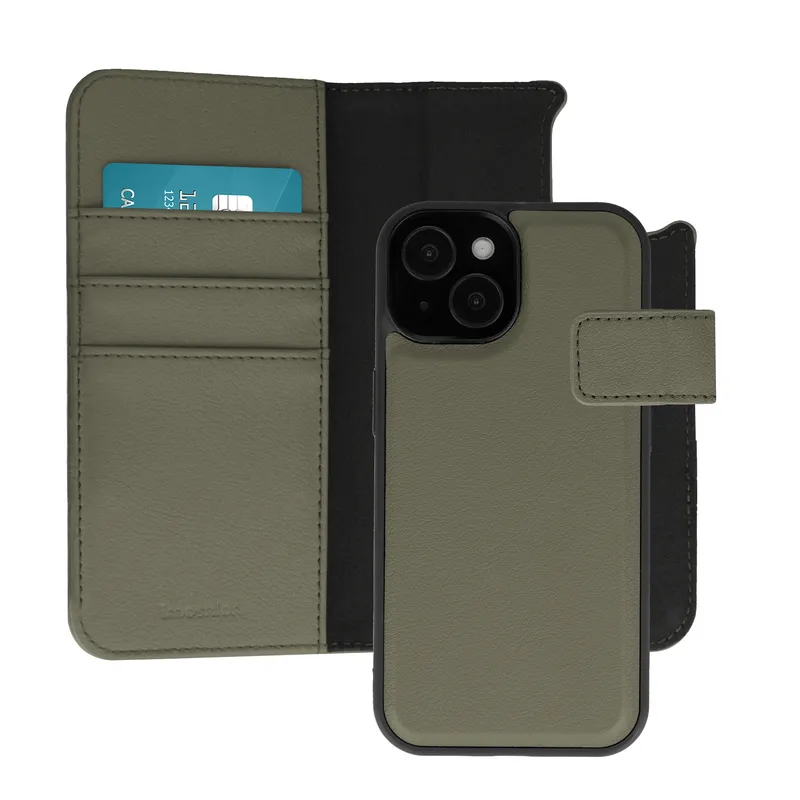 imoshion imoshion Herausnehmbare 2-in-1 Luxus-Bookcase für das Apple iPhone 15, Grün, – Produktbild 1 von 1