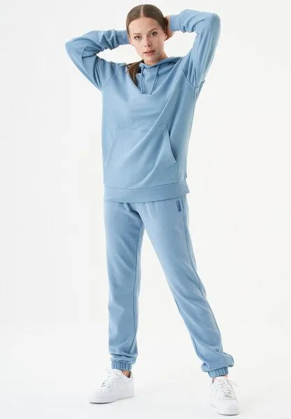 ORGANICATION ORGANICATION ESSENTIALS-HALKI-Unisex Soft Touch Hoodie aus Bio-Baumwolle, Steel blue, – Produktbild 2 von 3