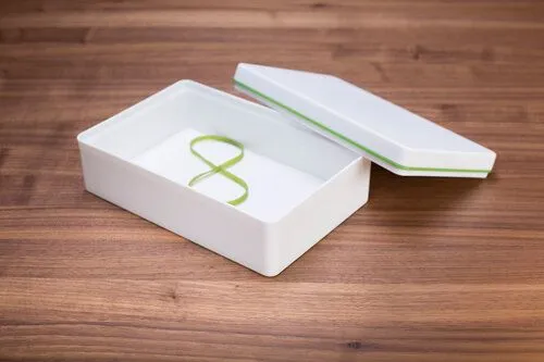 ajaa ajaa Die längliche Aufbewahrungsbox aus Biokunststoff 0,9 l, Lime, – Produktbild 4 von 4