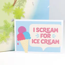 Bow & Hummingbird Bow & Hummingbird Postkarte "I scream for ice cream" – Produktbild 1 von 1