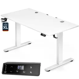Casaria® Höhenverstellbarer Schreibtisch Weiß 160x75x72-117cm – Produktbild 1 von 1