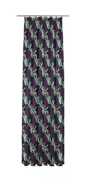 Nature by Adam Nature by Adam Vorhang aus 100% Bio-Baumwolle - Made in Germany - Jungle, Lila-blau, – Produktbild 3 von 7