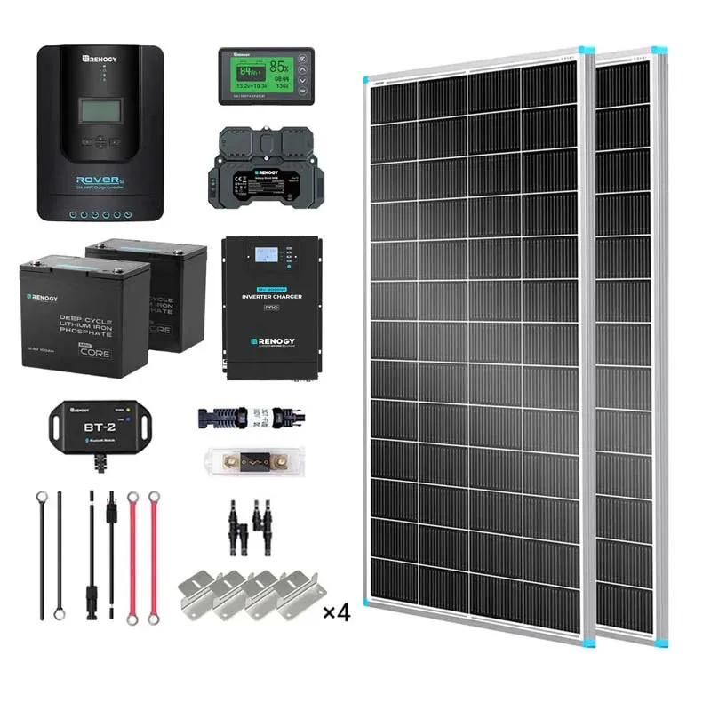 Renogy DE 2 kWh 400 W 12 V Solarpanelsystem mit Solarpanel, - Topcon-Solarmodul / 100Ah Core Mini Lithium Batterie / Pro 2000W HF Wechselrichter Ladegerät – Produktbild 1 von 1
