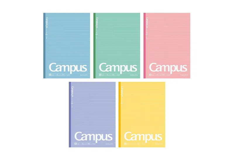 KOKUYO Notizbuch Campus Notebook 5er-Set Semi-B5 – 6 mm Punktlineatur, Beige, – Produktbild 2 von 2