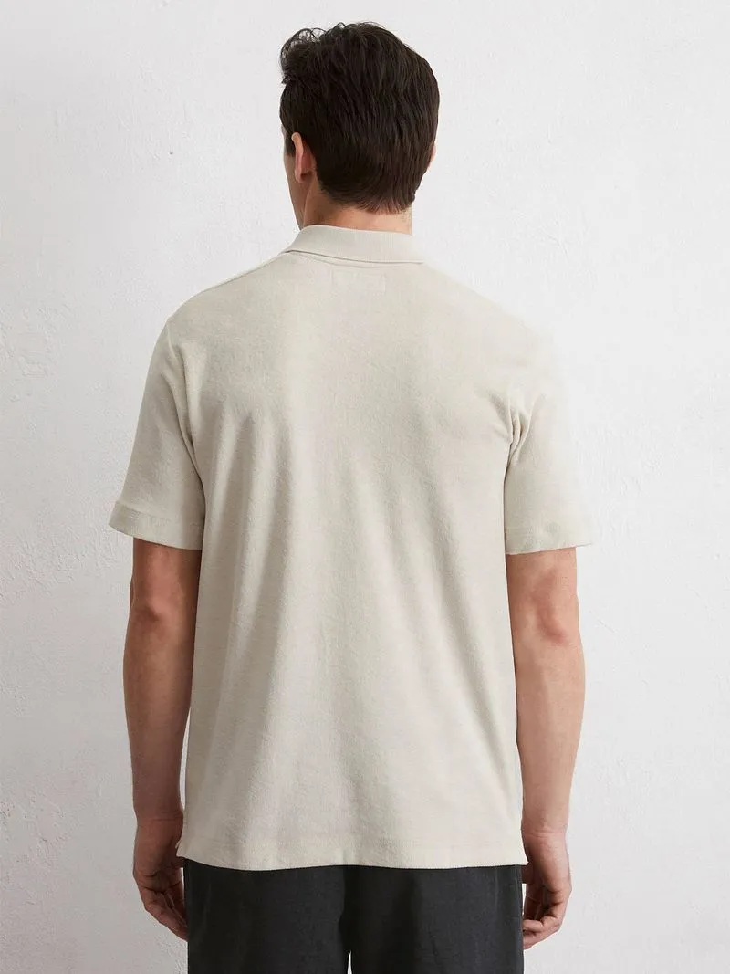 Marc O'Polo Marc O'Polo Poloshirt Riva Terry Cloth Ecru - Größe XL, Beige, – Produktbild 4 von 5