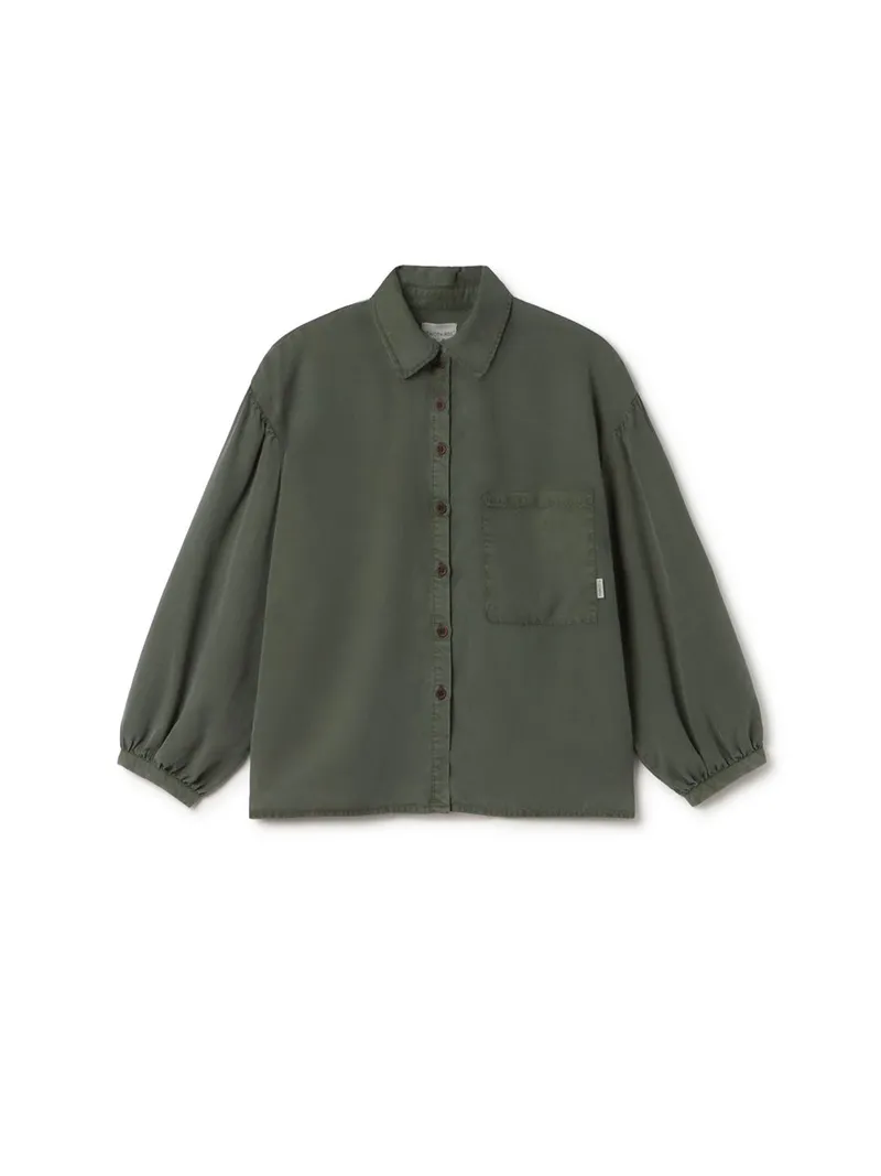TWOTHIRDS TWOTHIRDS Damen vegan Bluse Recco Dunkelgrün, Grün, – Produktbild 2 von 2