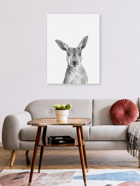Photocircle Photocircle Poster / Leinwandbild - Kangaroo (Black and White) – Produktbild 2 von 4