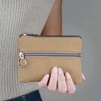 seasara seasara Geldbeutel / Wallet aus Bio-Baumwolle (Canvas), navy blue oder camel, Camel, – Produktbild 1 von 1