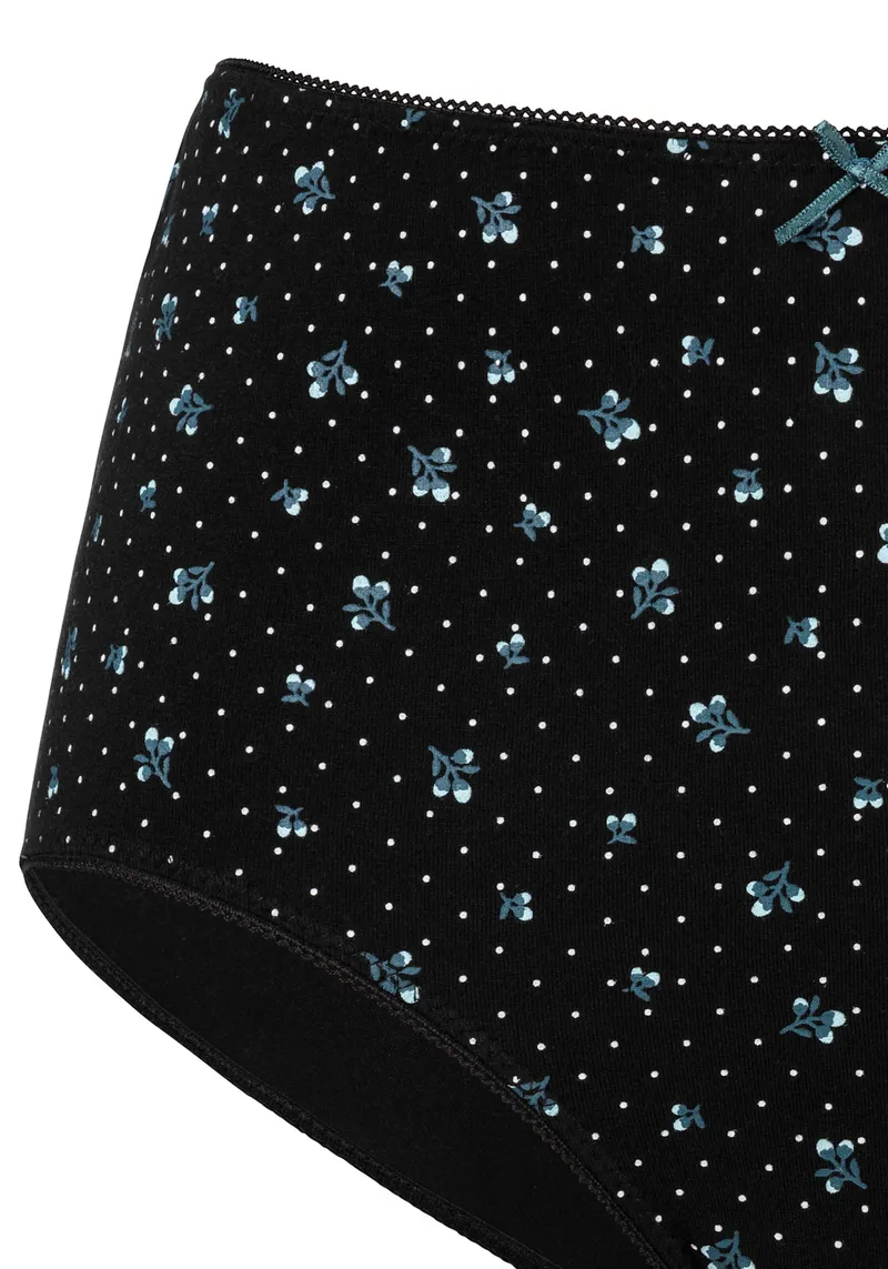 petite fleur by Lascana Taillenslip schwarz, petrol, Schwarz, petrol, – Produktbild 3 von 3
