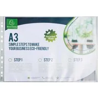 Exacompta 10 Exacompta Prospekthüllen "Forever" Recycling-PP, DIN A3, 90µ, genarbt – Produktbild 1 von 1