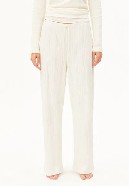ARMEDANGELS ARMEDANGELS POINTELLE PYJAMA Damen Pointelle Pyjama Hose aus 100% Bio-Baumwolle, Oatmilk, – Produktbild 1 von 4