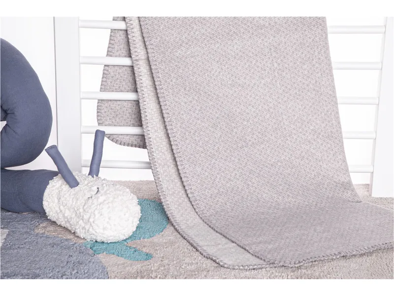 Richter Textilien Richter Textilien Babydecke Bio-Baumwolle Melange titan Maße 75 x 100 cm, Mehrfarbig, – Produktbild 2 von 2