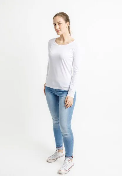 TORLAND TORLAND Damen Longsleeve LANIA, Weiß, – Produktbild 4 von 4