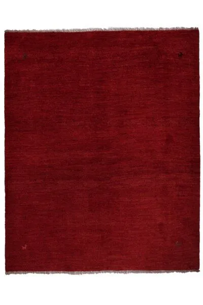 Rugtales Gabbeh Rot „Rugtales“ aus Schurwolle, 200x245 cm, Rot, – Produktbild 3 von 4