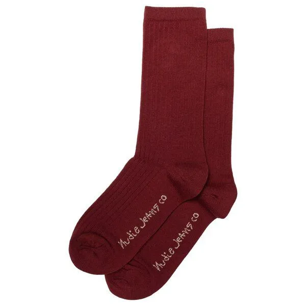 Nudie Jeans Nudie Jeans Ripp-Socken, Burgundy, – Produktbild 1 von 1