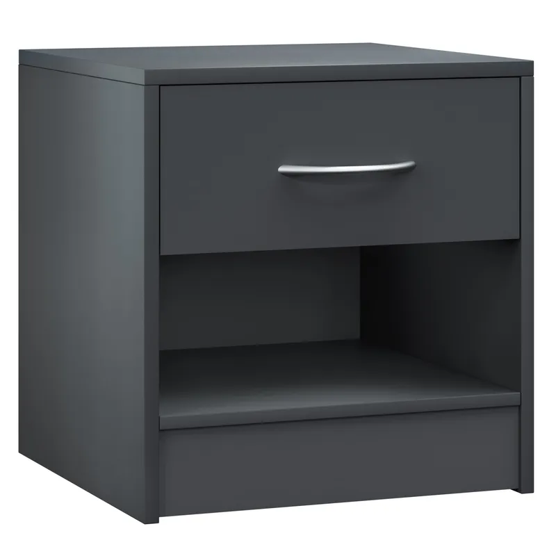 Casaria® Nachttisch Kiel Anthrazit 41x39x28cm – Produktbild 1 von 2