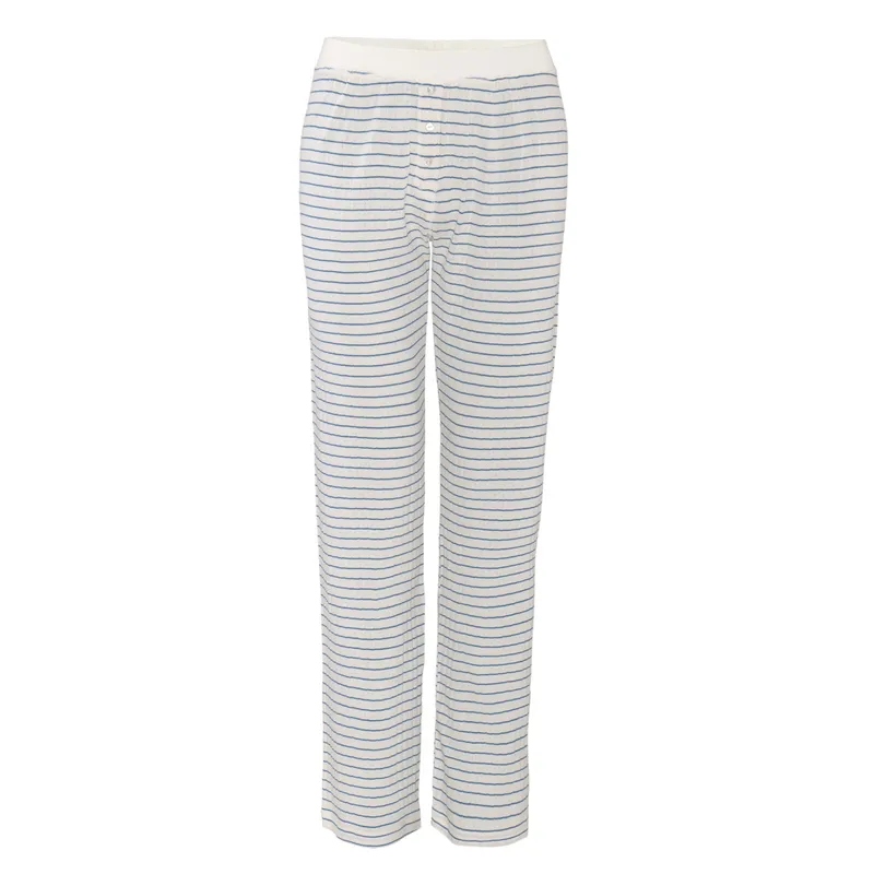 Living Crafts LIVING CRAFTS - Damen Schlafhose - Gestreift (100% Bio-Baumwolle), Nachhaltige Mode, Bio Bekleidung, Gestreift, – Produktbild 1 von 2