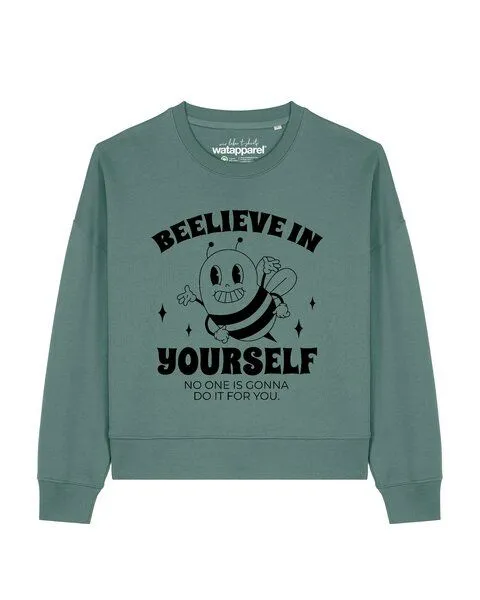 watapparel watapparel Sweatshirt Frauen Beelieve in yourself, Green bay, – Produktbild 1 von 2