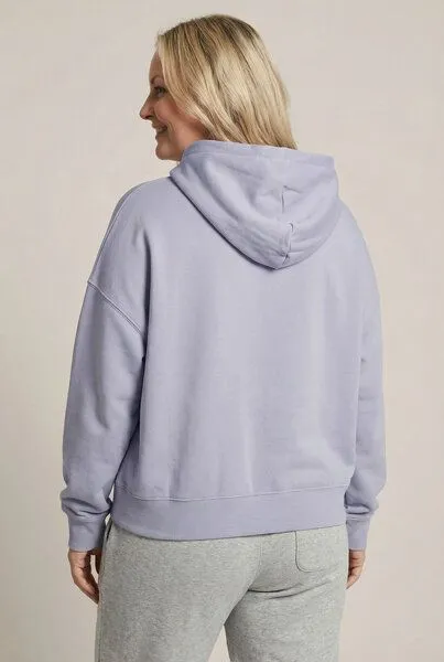 THE FACE OF ELEMENTS The Face of Elements Essential - Relaxed Boxy Fit Hoodie aus 100% Bio-Baumwolle, Lavender (lila), – Produktbild 3 von 4