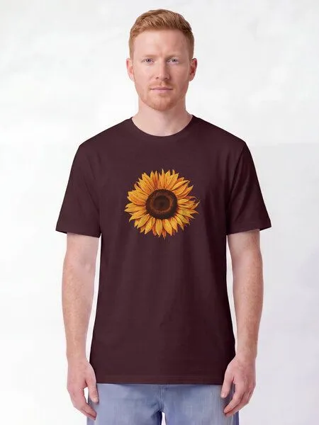watapparel watapparel T-Shirt Unisex Sonnenblume, Red brown, – Produktbild 2 von 2