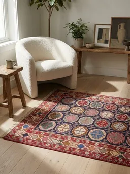 Rugtales Sumak Shahsavan „Rugtales“ aus Schurwolle, 103x142 cm – Produktbild 1 von 1