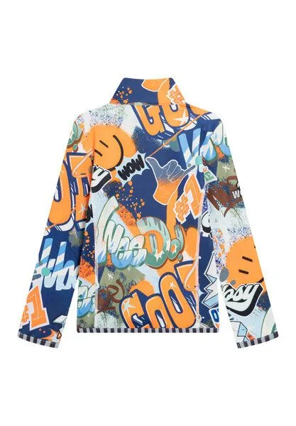 WeeDo WeeDo Langarmshirt „Cosmo Sprayprint 26“, Graffitti print, – Produktbild 3 von 4