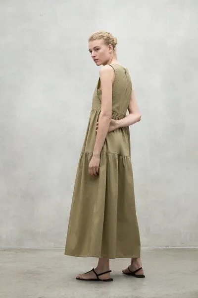 Ecolaf Ecolaf Bossa Dress, Insence / olive, – Produktbild 2 von 3