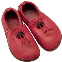 Pololo Pololo Barfußschuh/ Hausschuh "Cordel" outdoor, aus pflanzlich gegerbtem Leder mit Gummisohle, für drinnen und draussen, Größen 20-34, Rot, – Produktbild 1 von 1