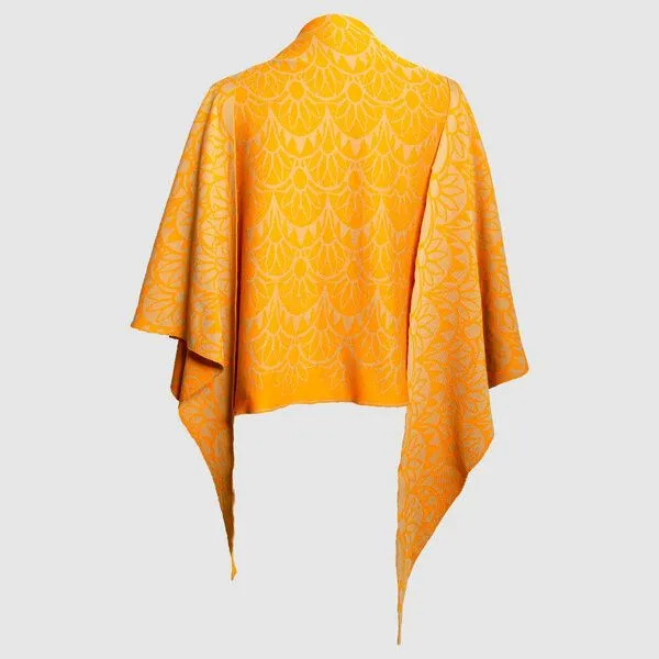 LANARTO slow fashion LANARTO slow fashion Schultertuch Sonne aus Bio-Baumwolle made in germany, Orange, – Produktbild 1 von 4