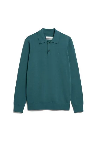 ARMEDANGELS ARMEDANGELS KNIT POLO Herren Polo aus Bio-Baumwolle, Petrol velvet, – Produktbild 1 von 1