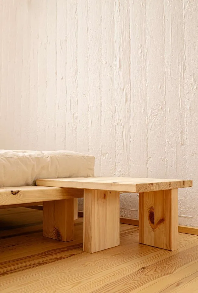 Karup Design Nachttisch Japan Bett-Tisch, FSC®-zertifiziertes Massivholz,made in Europe, Speziell für das Japan-Bett entworfen – perfekt integriert & passend, Beige, – Produktbild 4 von 4