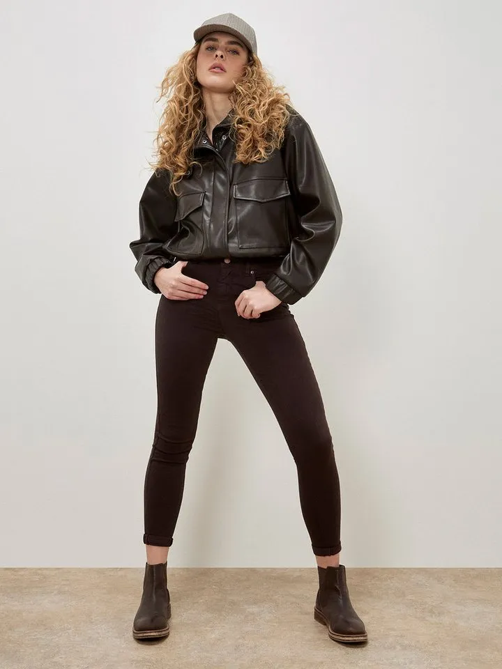 Apricot Apricot Skinny-fit-Jeans Skinny-Jeans in unifarben, Braun, – Produktbild 2 von 5