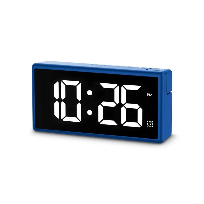 Hama Hama Digitaler Wecker "Ibiza", Multicolor-Display, mit USB-Ladefunktion, Blau, – Produktbild 4 von 4