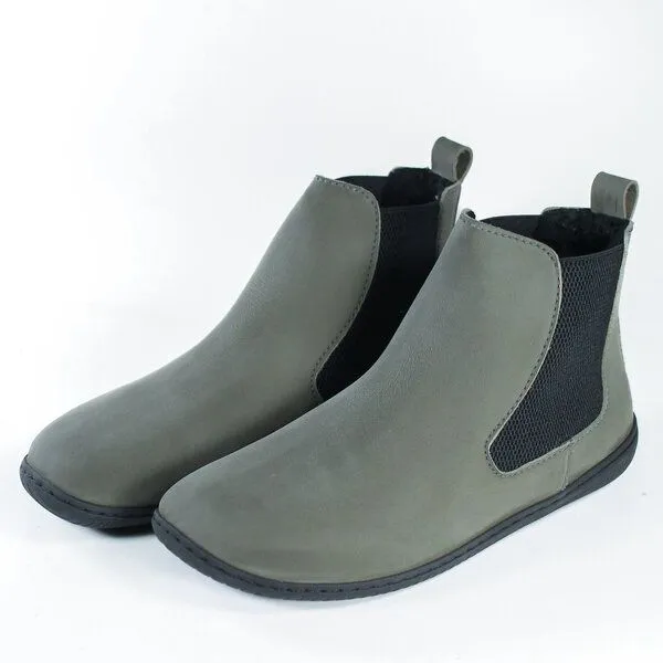 Fairticken Fairticken Gefütterte vegane Barefoot Chelsea Boots ABELA, Grey-khaki (grau), – Produktbild 4 von 4