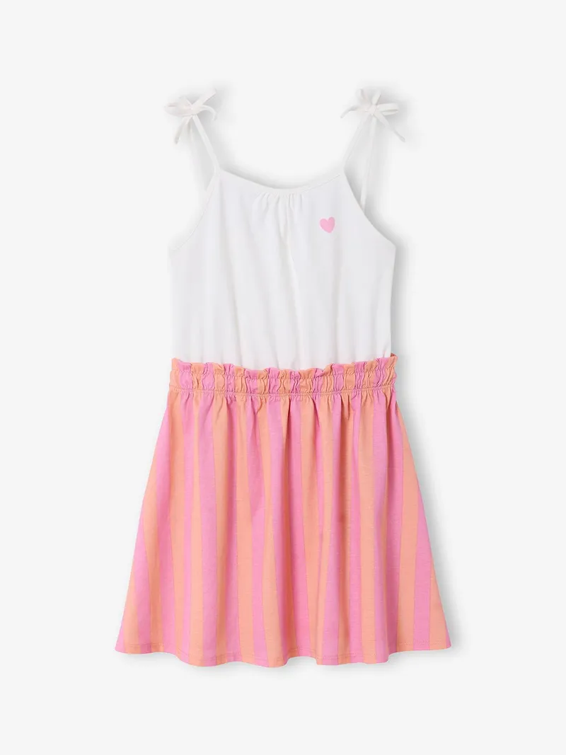 Vertbaudet Mädchen Kleid mit Herz-Print, Altrosa, – Produktbild 3 von 3