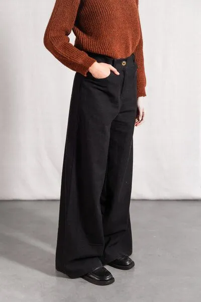 Jyoti - Fair Works Jyoti - Fair Works Bio-Baumwoll Hose Tarani, Schwarz, – Produktbild 2 von 4