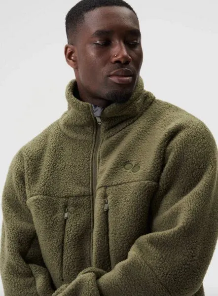 PINQPONQ pinqponq Fleece Jacket - Eternal Olive - Peat Black (Male), Olive, – Produktbild 1 von 4