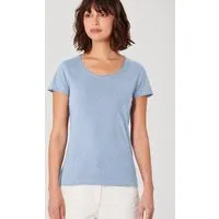 HempAge HempAge Damen T-Shirt mit Rollsaum Hanf/Bio-Baumwolle, Smoke(blau), – Produktbild 1 von 1