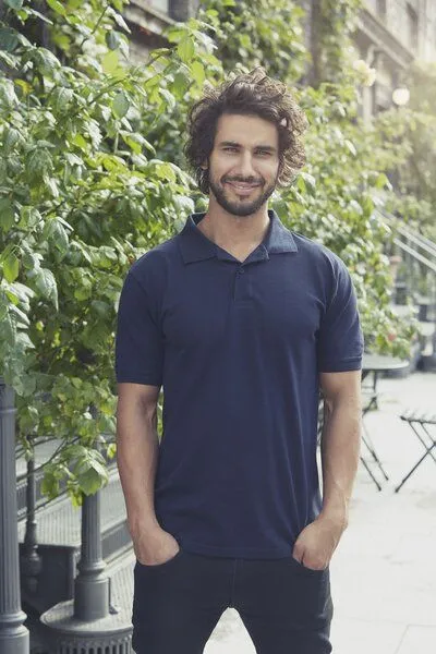Neutral® - 3FREUNDE Neutral® - 3FREUNDE Männer Poloshirt, Bordeaux, – Produktbild 2 von 4