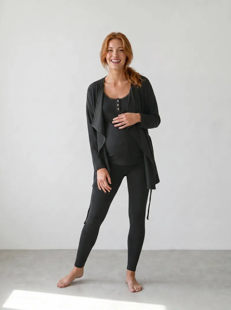 Vertbaudet 3-teiliges Homewear-Set, Anthrazit, – Produktbild 2 von 4