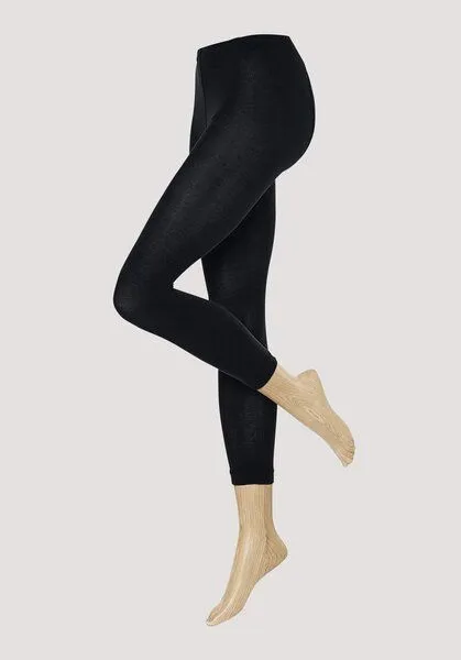 hessnatur hessnatur Feinstrumpf-Leggings aus Bio-Baumwolle, Schwarz, – Produktbild 1 von 1