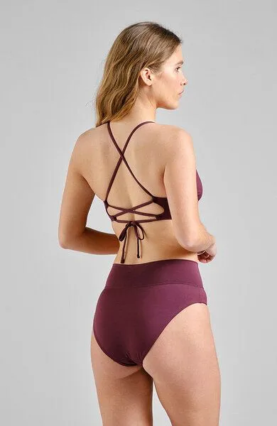 Dedicated DEDICATED Damen Bikinihose „Slite" recycelt, Burgundy, – Produktbild 3 von 4