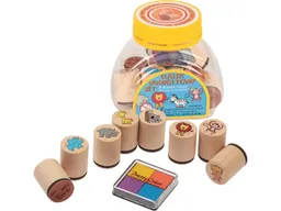 Goki goki Kinder Stempelset mit buntem Stempelkissen "Wilde Tiere" 9-teilig – Produktbild 1 von 1