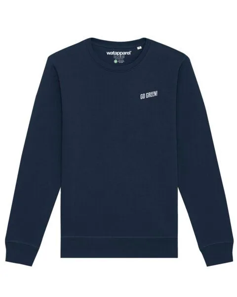 watapparel watapparel Sweatshirt Unisex Go Green, French navy, – Produktbild 1 von 3