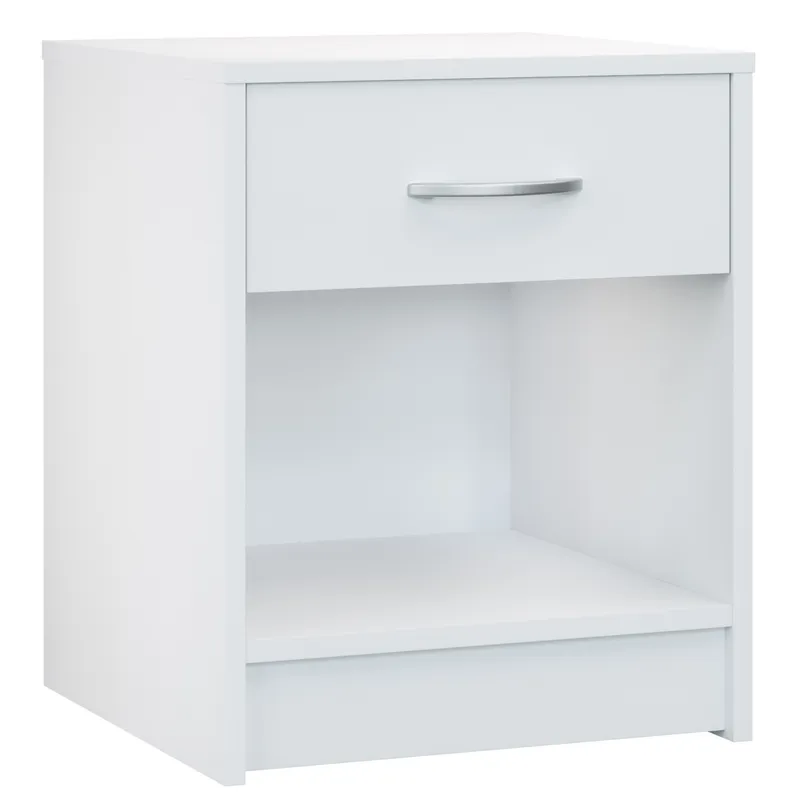 Casaria® Nachttisch Hamburg Weiß 50x40x35cm – Produktbild 1 von 2