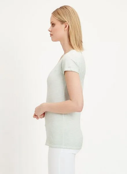 ORGANICATION ORGANICATION Garment Dyed T-Shirt aus Bio-Baumwolle, Water green, – Produktbild 3 von 4