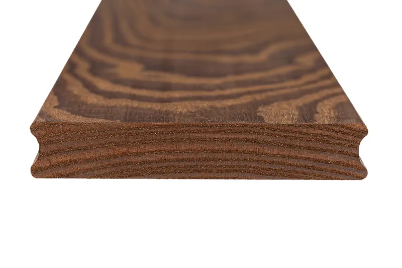 woodstore24 woodstore24 Thermoholz Terrassendielen, Esche, 20 mm (Stärke) x 132 mm (Breite), Sichtseite gebürstet, Stirnseite Nut und Feder, 4 St. / PE Länge 1,50 m – Produktbild 1 von 1