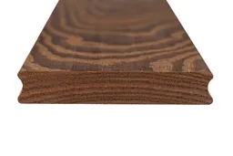 woodstore24 woodstore24 Thermoholz Terrassendielen, Esche, 20 mm (Stärke) x 132 mm (Breite), Sichtseite gebürstet, Stirnseite Nut und Feder, 4 St. / PE Länge 1,50 m – Produktbild 1 von 1